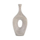 Decorative Flower Vase | Beaded Open Cut Out Ring | 19" Silver