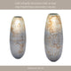 Decorative Vase | Cylindrical Vapor Glass | Handcrafted | Blue Glaze 14"