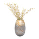 Decorative Vase | Cylindrical Vapor Glass | Handcrafted | Blue Glaze 14"