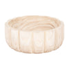 Paco Scallop Decorative Bowl | Fluted Edge | Natural Paulownia Wood 9"