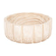 Paco Scallop Decorative Bowl | Fluted Edge | Natural Paulownia Wood 9"