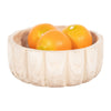 Paco Scallop Decorative Bowl | Fluted Edge | Natural Paulownia Wood 9"