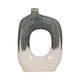 Olga Decorative Vase | Curvy Open Cut-Out Design | Blue-White Ceramic 15"