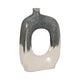 Olga Decorative Vase | Curvy Open Cut-Out Design | Blue-White Ceramic 15"