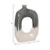 Olga Decorative Vase | Curvy Open Cut-Out Design | Blue-White Ceramic 15"