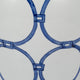 Temple Jar w Lid | Luxury Blue Chain Link Pattern | 18" White Ceramic