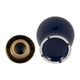 Iton Temple Jar with Finial Top Lid | Gold Detail Navy Blue Ceramic 18"