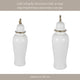 Classic Temple Jar | Gold Accent Lion Head Lid | 24" Glossy White Ceramic