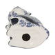 8" Traditional Sitting Cat Sculpturette | Blue White Chinoiserie Design