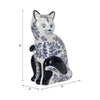 8’’ Traditional Sitting Cat Sculpturette | Blue White Chinoiserie Design SBH-18480-01