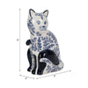 8" Traditional Sitting Cat Sculpturette | Blue White Chinoiserie Design