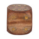 Decorative Large Wooden Dice Die | 4x4" | Antique Brown Wood | Metal Inlay