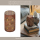 Decorative Large Wooden Dice Die | 4x4" | Antique Brown Wood | Metal Inlay
