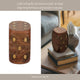 5x5 Wooden Dice Die with 6-Sided Brass Inlay Dots | Antique Brown Wood