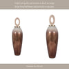 Abstract Decorative Vase with Ring Accent Lid | 22" Copper Glass