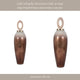 Abstract Decorative Vase with Ring Accent Lid | 22" Copper Glass