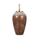 Abstract Decorative Vase with Ring Accent Lid | 22" Copper Glass