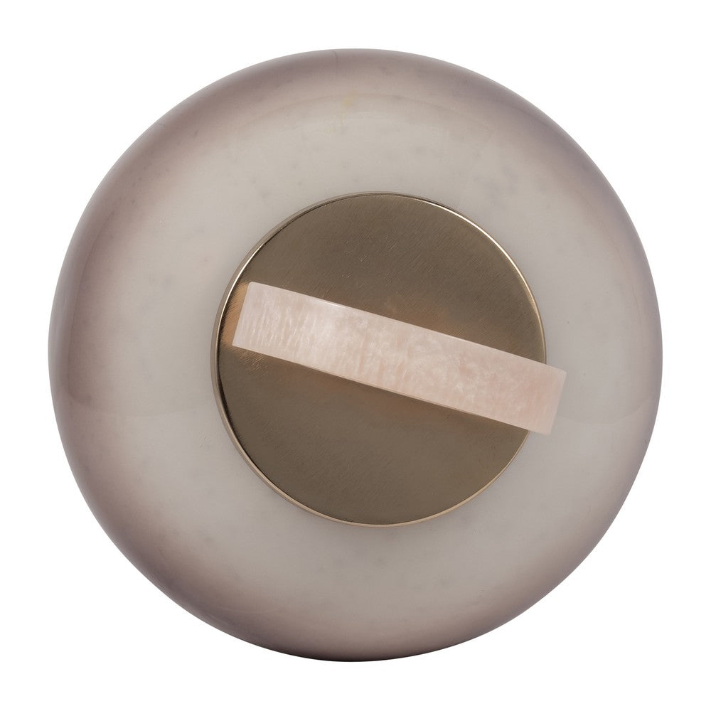 Abstract Decorative Vase with Ring Accent Lid | 22" Copper Glass