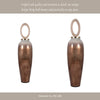 Decorative Vase w Resin Topper | Ombre Copper Tone Glass Body | 28"