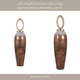 Decorative Vase w Resin Topper | Ombre Copper Tone Glass Body | 28"