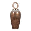 Decorative Vase w Resin Topper | Ombre Copper Tone Glass Body | 28"