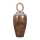 Decorative Vase w Resin Topper | Ombre Copper Tone Glass Body | 28"