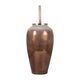 Decorative Vase w Resin Topper | Ombre Copper Tone Glass Body | 28"