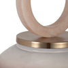 Decorative Vase w Resin Topper | Ombre Copper Tone Glass Body | 28"