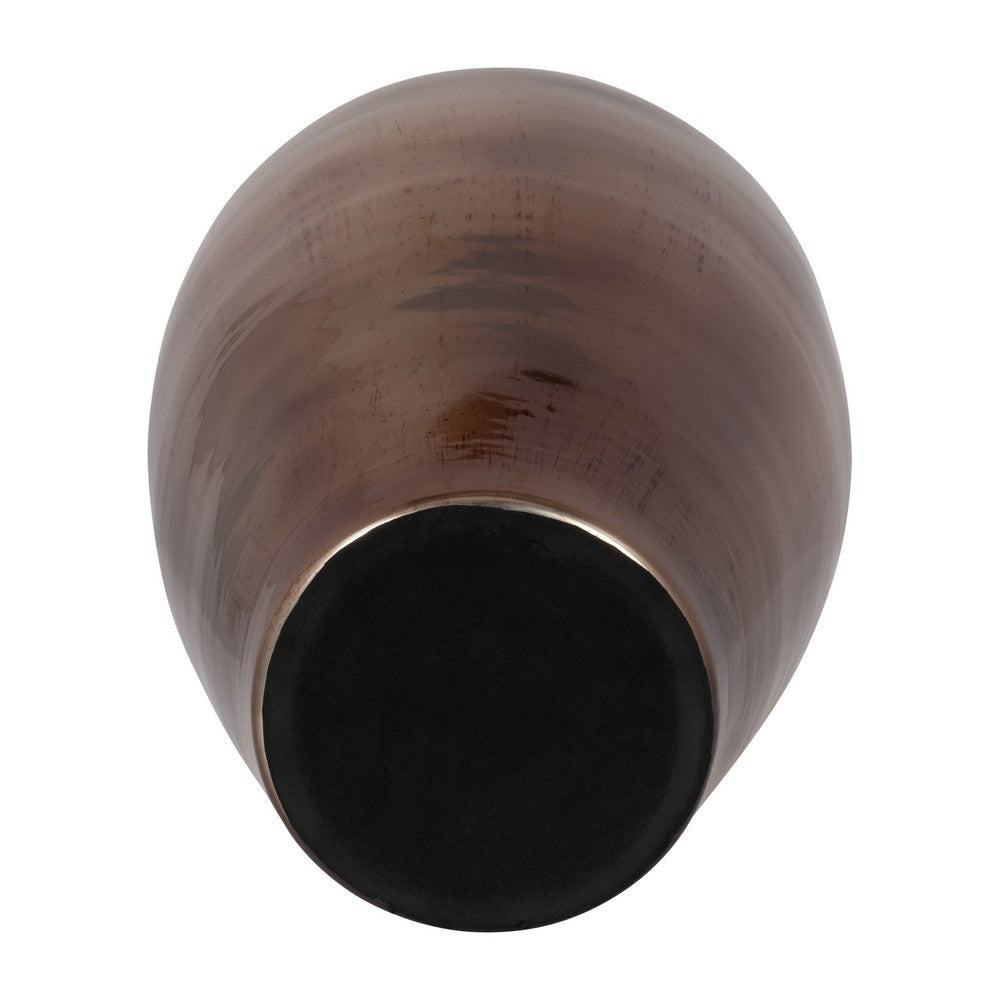 Decorative Vase w Resin Topper | Ombre Copper Tone Glass Body | 28"