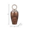 Decorative Vase w Resin Topper | Ombre Copper Tone Glass Body | 28"