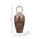 Decorative Vase w Resin Topper | Ombre Copper Tone Glass Body | 28"