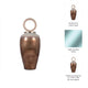 Decorative Vase w Resin Topper | Ombre Copper Tone Glass Body | 28"