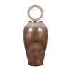 Decorative Vase w Resin Topper | Ombre Copper Tone Glass Body | 28"