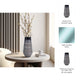 Enameled Vase | Cylinder Tapered Narrow Base | Textured Gray & Black Glass