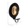 Luxury Votive Candle Holder | Round Shape | Gold Black Iron | Modern 12"