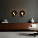 Luxury Votive Candle Holder | Round Shape | Gold Black Iron | Modern 12"