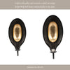 Luxury Votive Candle Holder | Round Shape | Gold Black Iron | Modern 12"