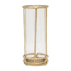 Hurricane Candle Holder | Cylinder Shaped Glass | 13" Metal Frame