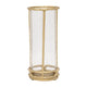 Hurricane Candle Holder | Cylinder Shaped Glass | 13" Metal Frame