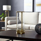 Hurricane Candle Holder | Cylinder Shaped Glass | 13" Metal Frame