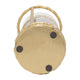 Hurricane Candle Holder | Cylinder Shaped Glass | 13" Metal Frame