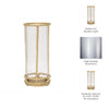 Hurricane Candle Holder | Cylinder Shaped Glass | 13" Metal Frame