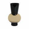 Decorative Vase | 12" Glass Totem Design | Elegant Black & Gold