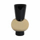 Decorative Vase | 12" Glass Totem Design | Elegant Black & Gold