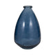 Decorative Balloon Flower Vase | 15" | Blue Hand Blown Glass Design