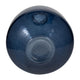 Decorative Vase | Pottery Style Balloon Shape | Blue Glazed Glass 19"