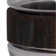 Elegant Decorative Floral Vase w Wood Band | 10" Clear Glass