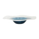 Decorative Centerpiece Bowl | 12" | Dark Blue Waters & White Glass