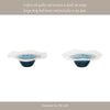 Decorative Centerpiece Bowl | 12" | Dark Blue Waters & White Glass