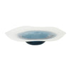 Decorative Centerpiece Bowl | 12" | Dark Blue Waters & White Glass
